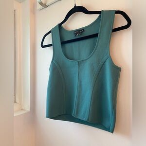Turquoise Bustier Knit Top